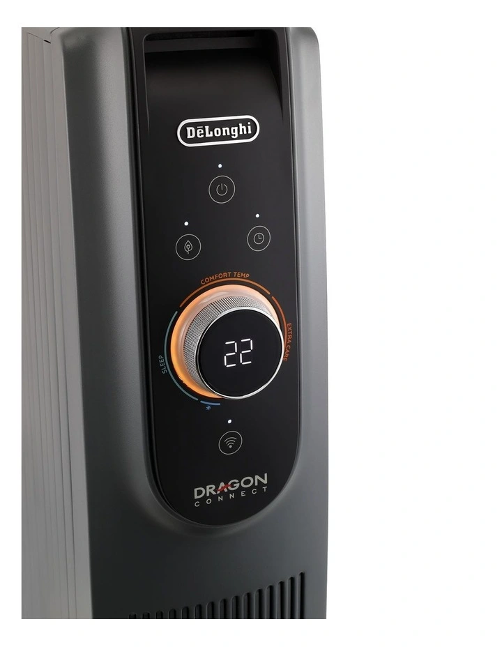 Dragon 5 Connect 2400W Oil Column Heater TRD51024WIFI.G in Grey image 3