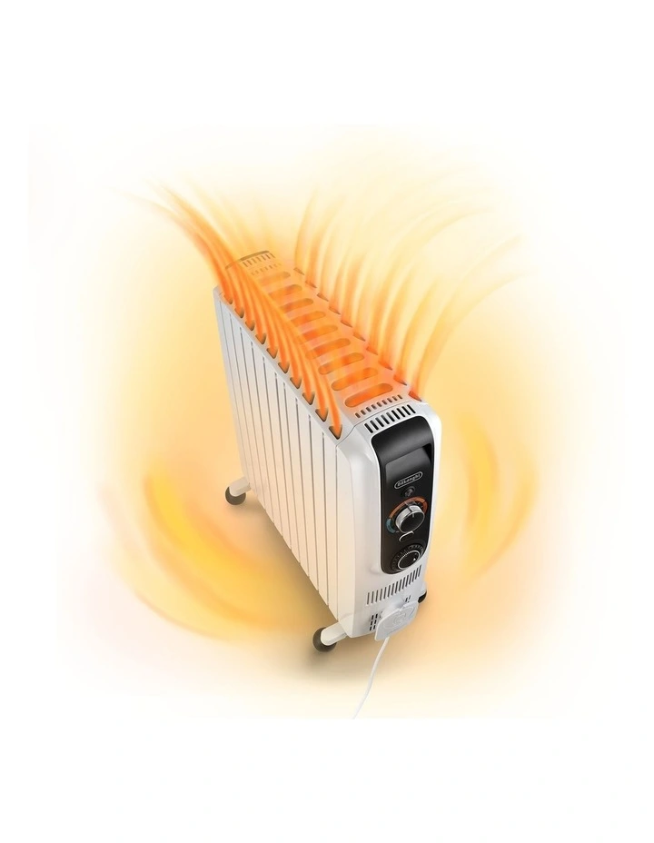 Dragon 5 Easy Tronic Oil Column Heater 2500W TRD51024T in White image 4