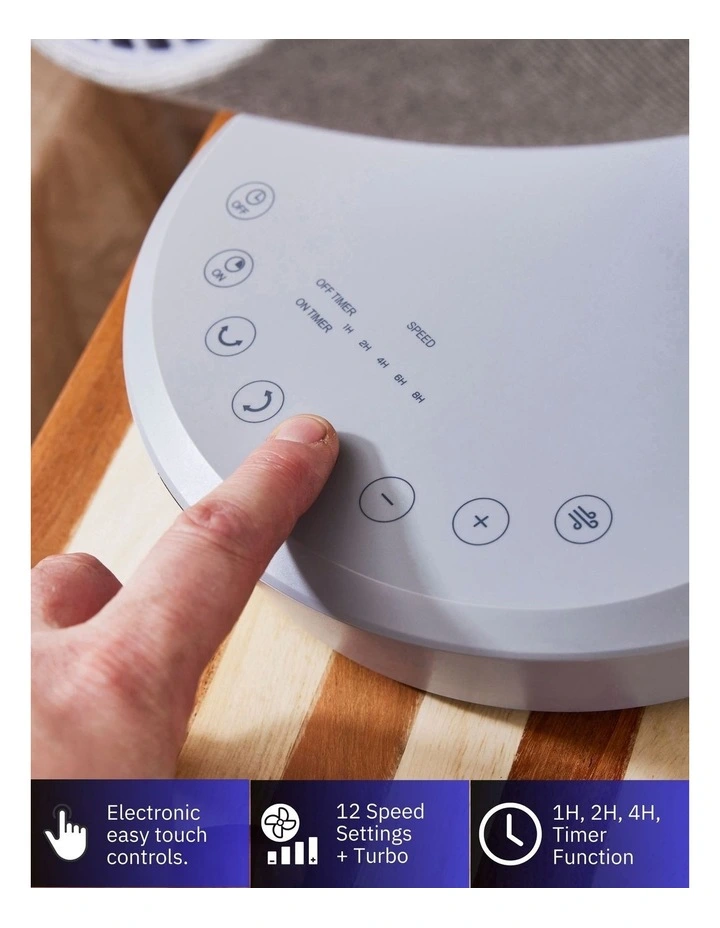 EcoSmart Desk Air Circulator in Stone Grey ACAC230SG image 3