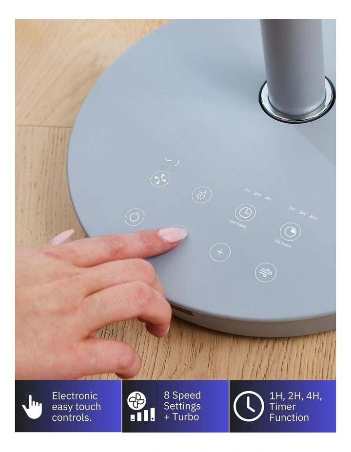 EcoSmart Pedestal Air Circulator in Stone Grey ACAC300SG image 3