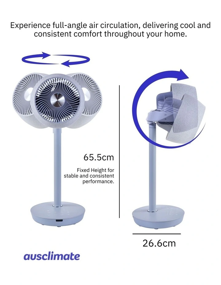 EcoSmart Pedestal Air Circulator in Stone Grey ACAC300SG image 5