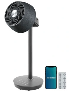 EcoSmart Pedestal Air Circulator Fan ACAC300CB in Charcoal Black