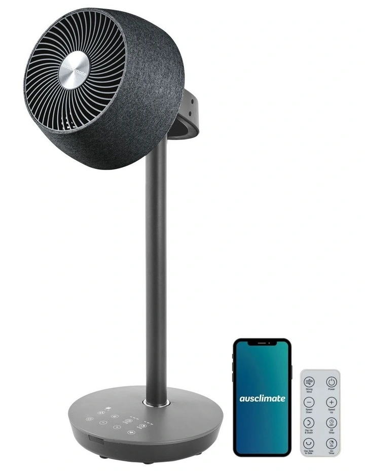 EcoSmart Pedestal Air Circulator Fan ACAC300CB in Charcoal Black image 1
