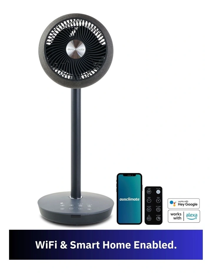 EcoSmart Pedestal Air Circulator Fan ACAC300CB in Charcoal Black image 2