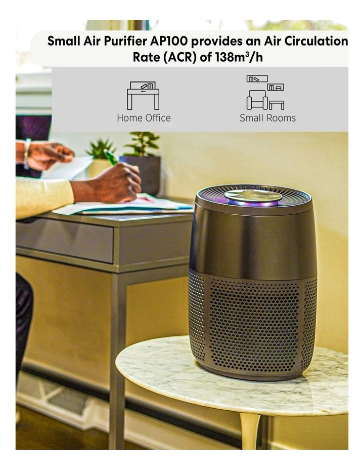 AP100 Small HEPA-13 Filter Air Purifier Black 150-0035-01-AU image 5