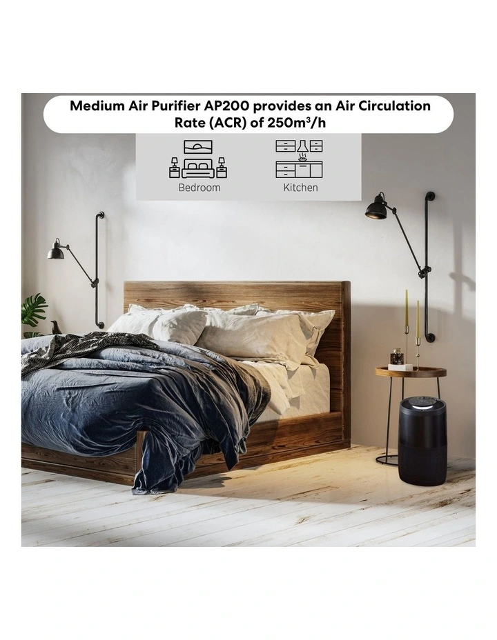 Air Purifier AP200 Plasma Ion Technology & HEPA-13 Filter Medium Black 150-0036-01-AU image 4