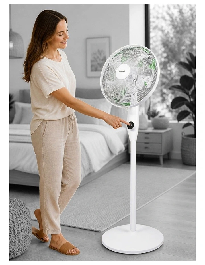 Whisper Quiet Pedestal Fan GPPF320 40cm in White image 2