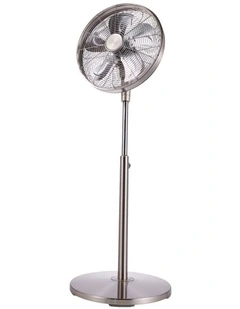 Brushed Metal Pedestal Fan GPPF400 in Silver