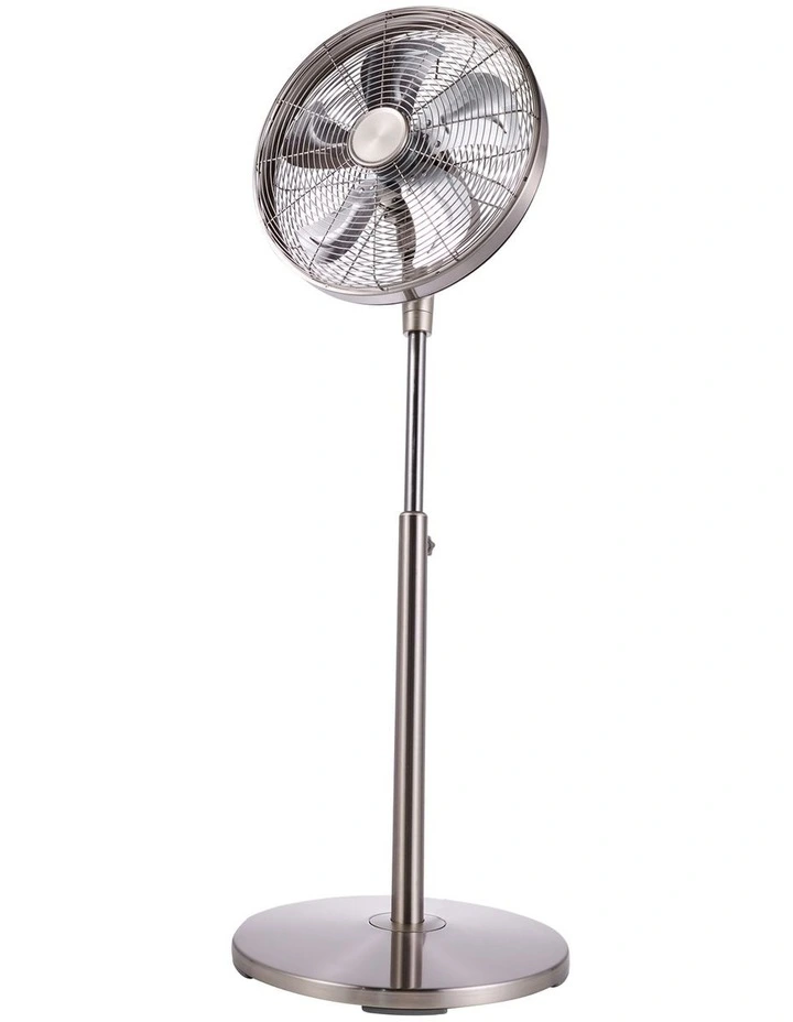 Brushed Metal Pedestal Fan GPPF400 in Silver image 1