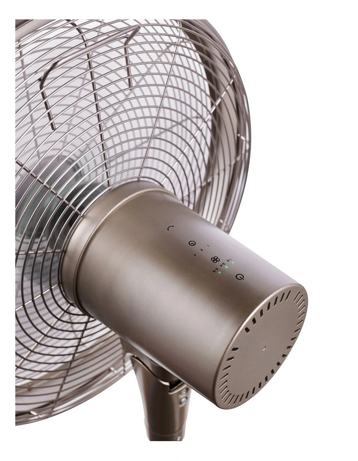Brushed Metal Pedestal Fan GPPF400 in Silver image 3