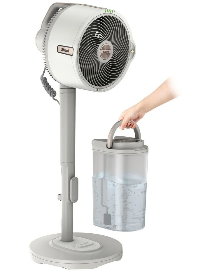 FlexBreeze Pro Mist Pedestal & Table Fan with Water Tank FA302WHANZ in White image 1