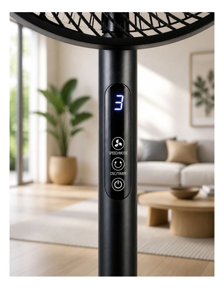 Platinum Digital Pedestal Fan with Wi-Fi in Black GPPF800 image 3
