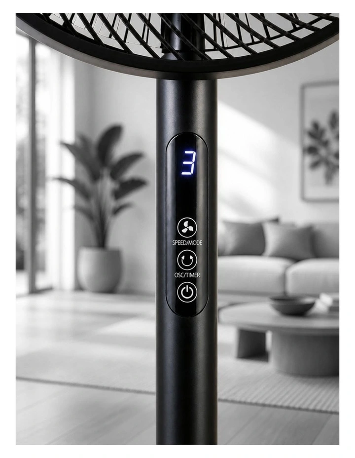Platinum Digital Pedestal Fan with Wi-Fi in Black GPPF800 image 3