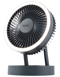 Platinum Rechargeable Desk Fan in Grey GPPDF220