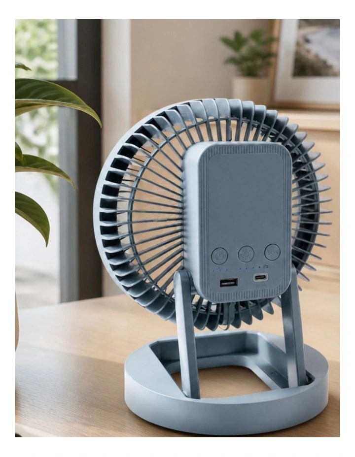 Platinum Rechargeable Desk Fan in Grey GPPDF220 image 4
