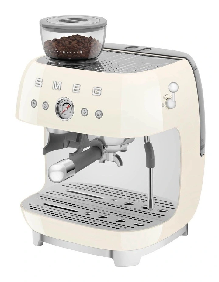Smeg 50's Style Espresso Machine With Grinder EGF03CRAU MYER