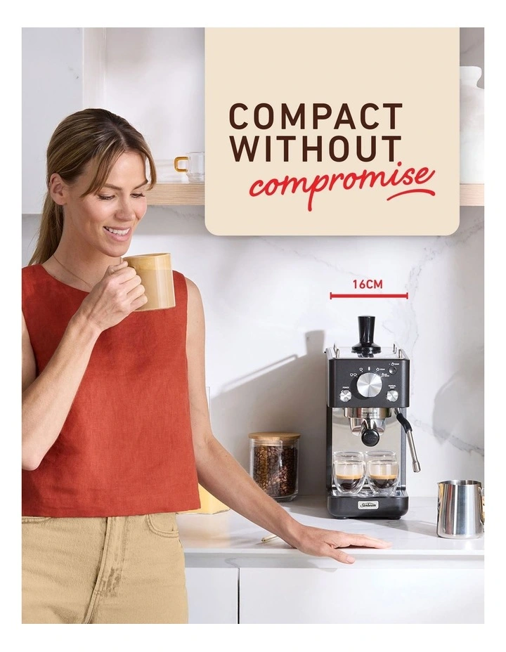 Origins Slimline Espresso Machine in Black image 3