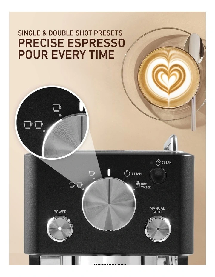 Origins Slimline Espresso Machine in Black image 7