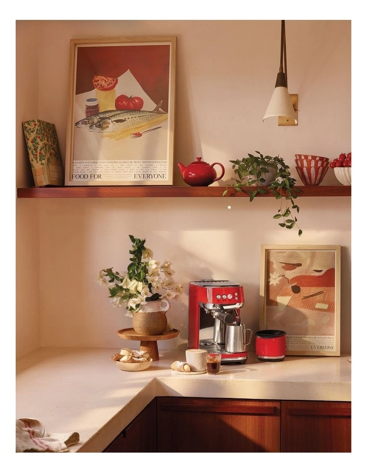 The Bambino Plus Coffee Machine in Pomodoro Rosso BES500PMR4IAN1 image 2