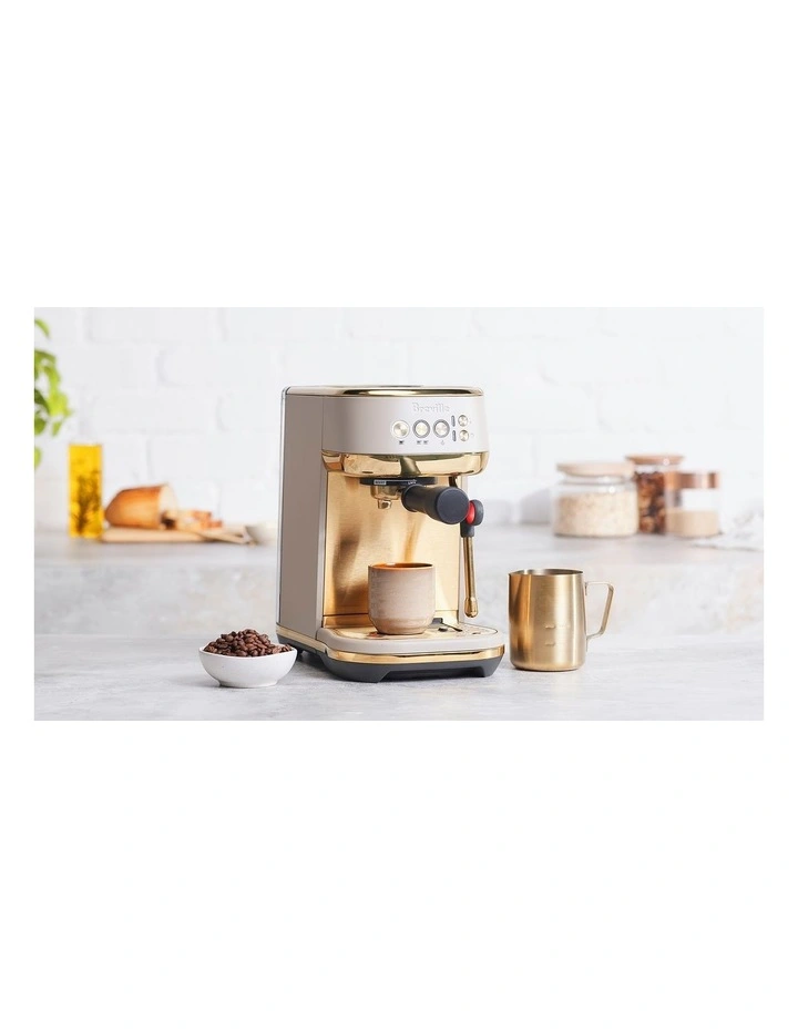 The Bambino Plus Coffee Machine BES500ANB4IAN1 in Almond Nougat Brass image 2