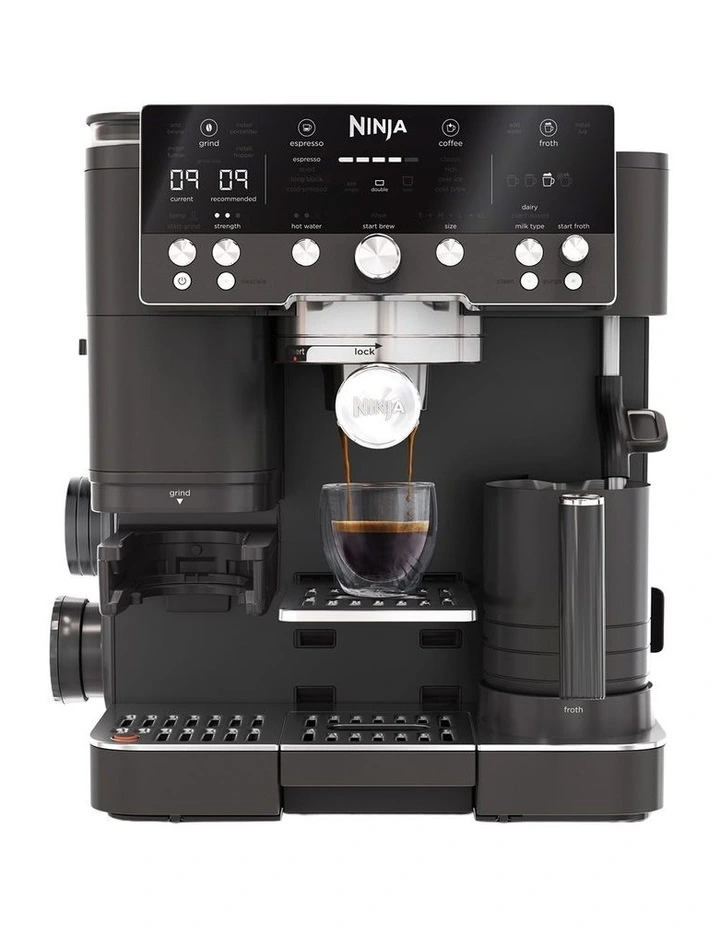 Luxe Caf Manual Espresso Machine in Black ES601BK image 1