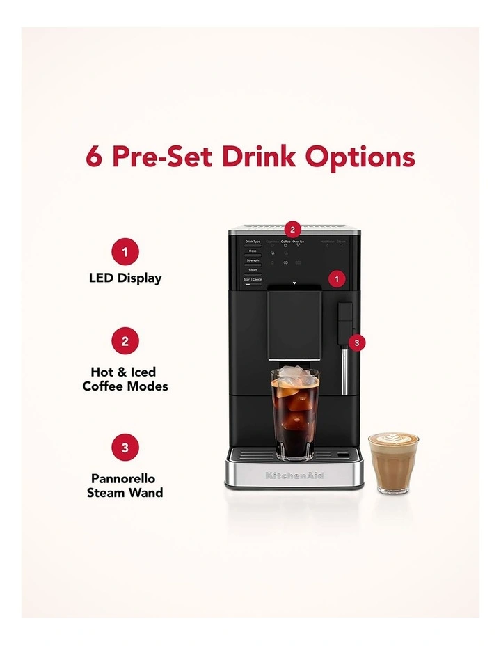 KF2 Fully Automatic Espresso Machine with Iced Coffee in Matte Black 5KES8452ABM image 6
