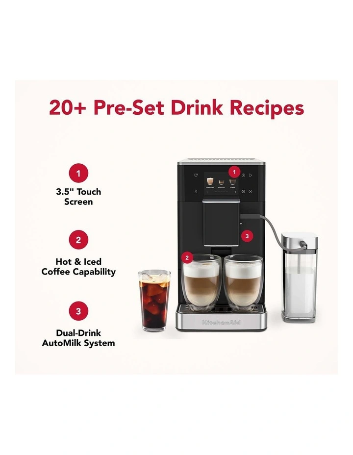 KF4 Fully Automatic Espresso Machine with Iced Coffee in Matte Black 5KES8454ABM image 5