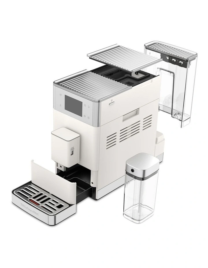 KF4 Fully Automatic Espresso Machine with Iced Coffee in Porcelain White image 4