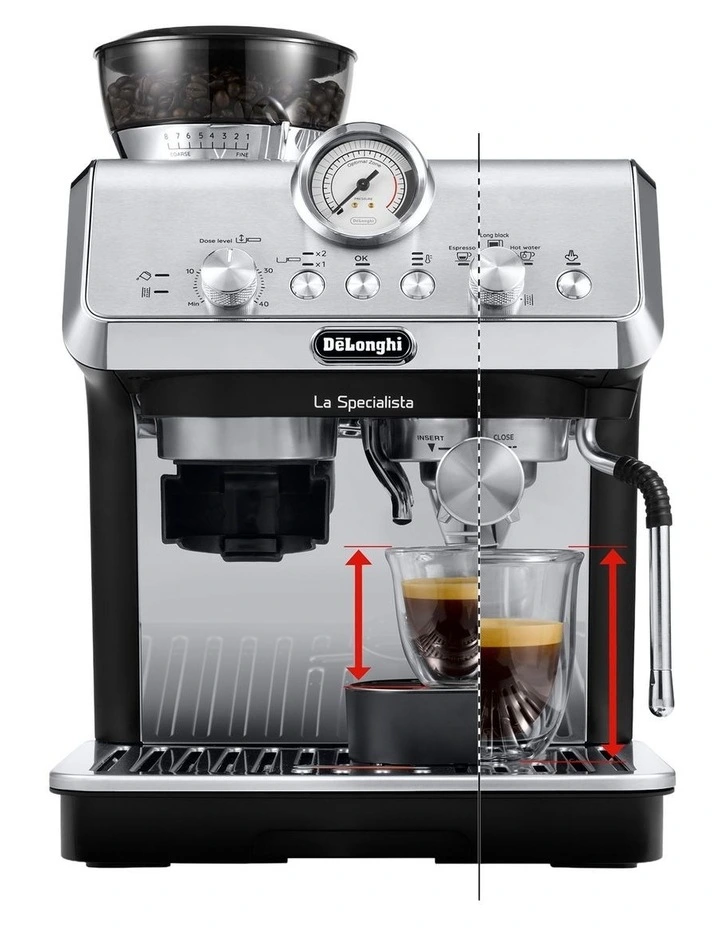 La Specialista Arte Manual Coffee Machine in Metal Black EC9155MB2 image 2