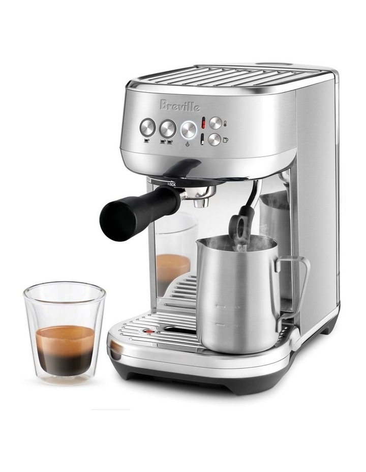 breville the bambino plus coffee machine brushed stainless steel bes500bss