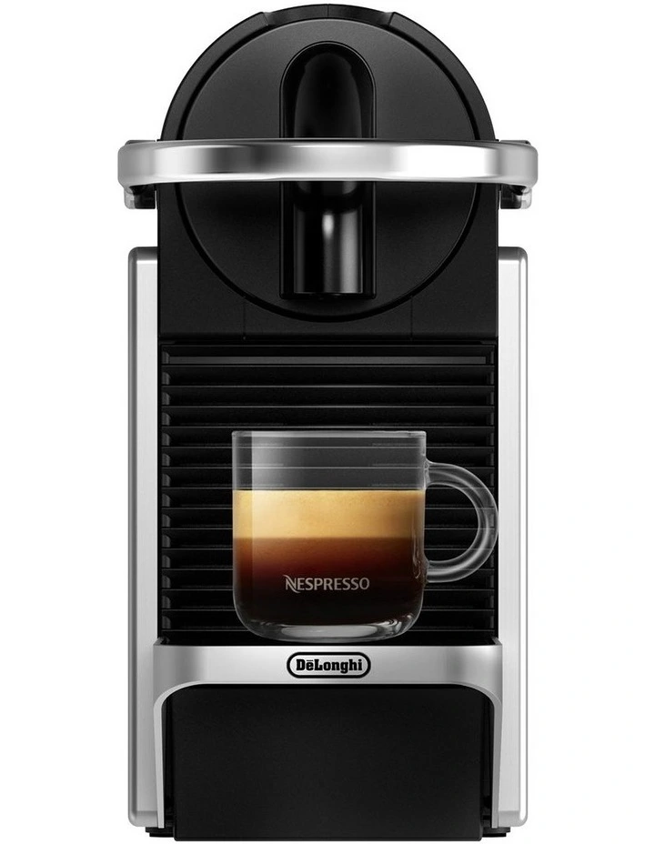 Pixie Capsule Coffee Machine & Milk in Silver (EN127.SAE) image 3