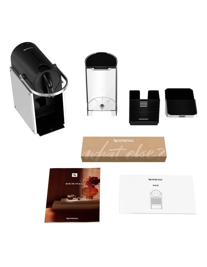 Pixie Capsule Coffee Machine & Milk in Silver (EN127.SAE) image 5