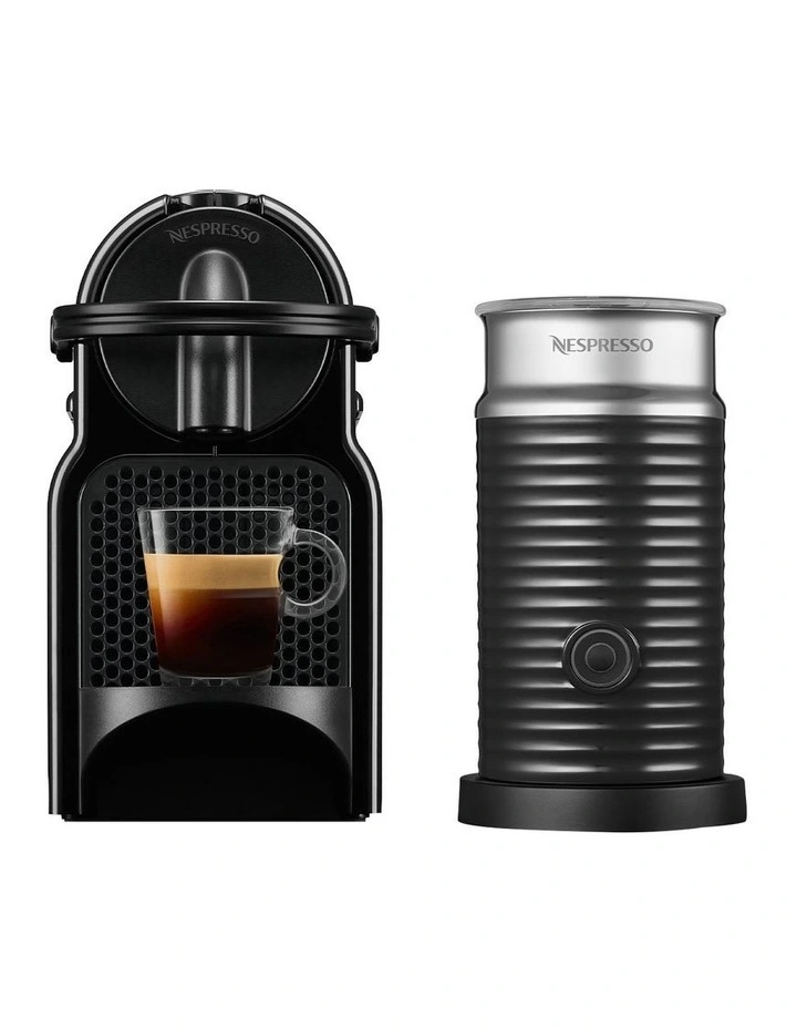 Inissia Capsule Coffee Machine & Milk in black EN80BAE image 1