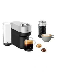 Vertuo Pop & Deluxe Capsule Coffee Machine Bundle in Silver