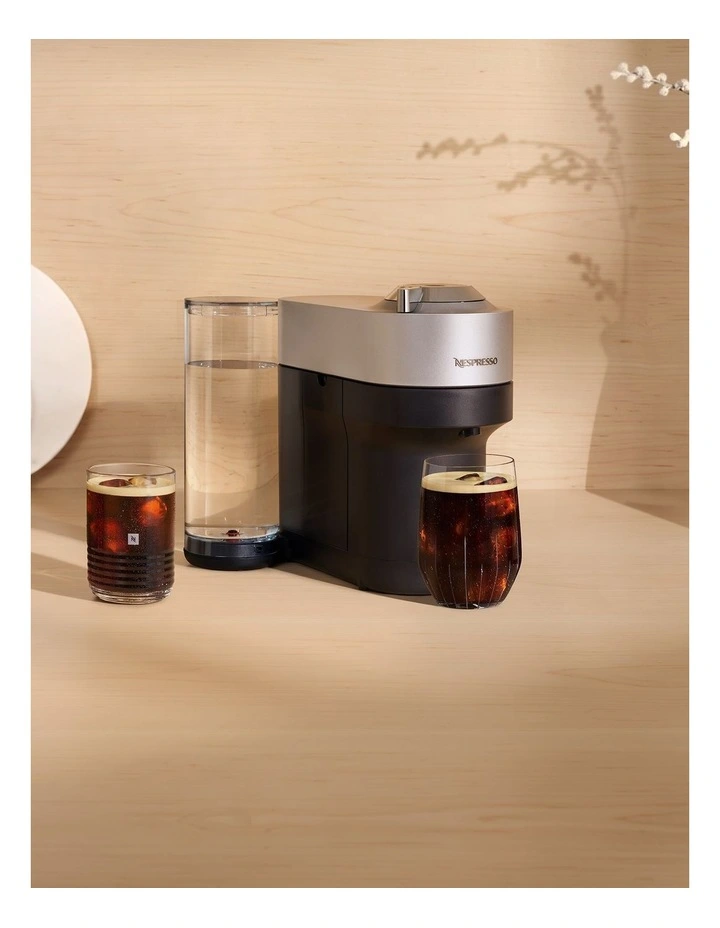 Vertuo Pop & Deluxe Capsule Coffee Machine Bundle in Silver image 2