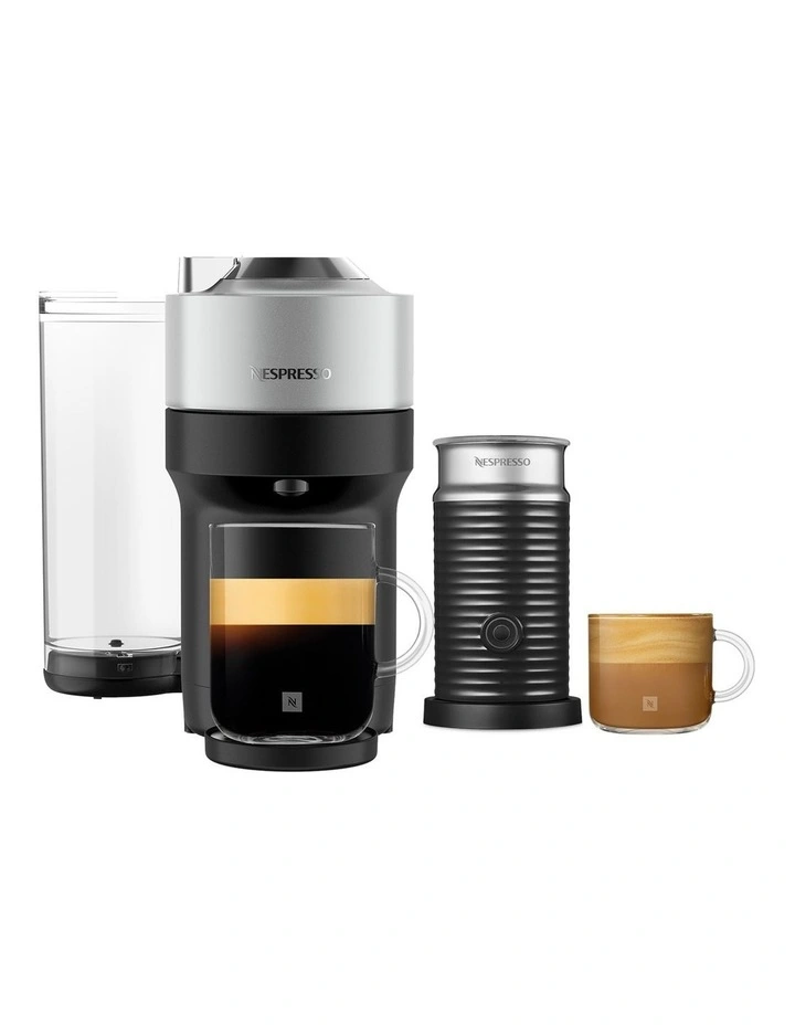 Vertuo Pop & Deluxe Capsule Coffee Machine Bundle in Silver image 3