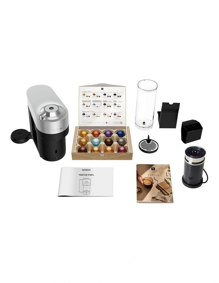 Vertuo Pop & Deluxe Capsule Coffee Machine Bundle in Silver image 5