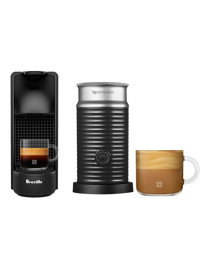 Essenza Mini & Milk Capsule Coffee Machine in Black BEC250BLK image 1