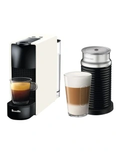 by Breville Essenza Mini & Milk Capsule Coffee Machine Pure White BEC250WHT