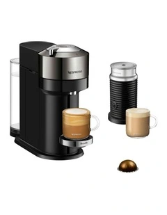 Vertuo Next Dark Chrome Deluxe Capsule Coffee Machine with Aeroccino BNV570DCR