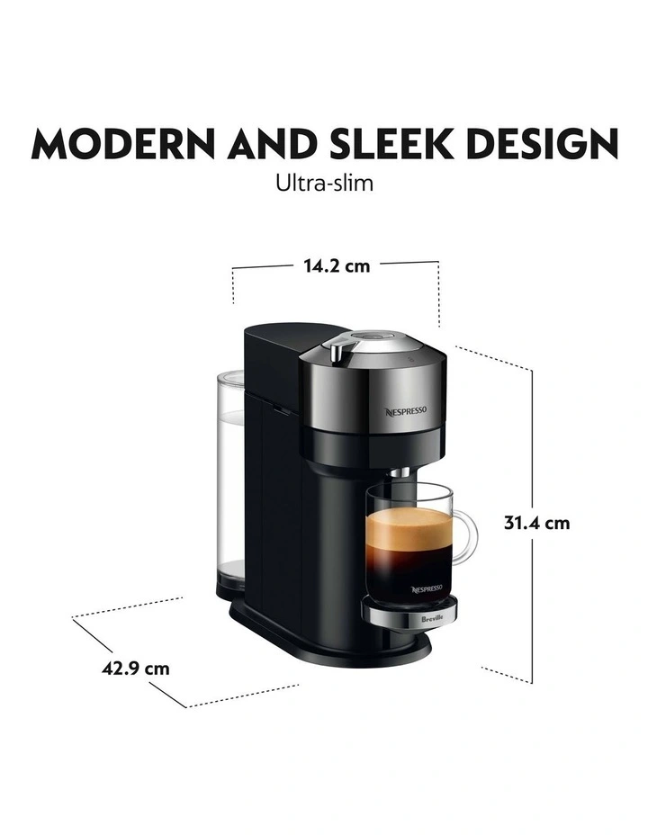 Vertuo Next Deluxe & Milk Capsule Coffee Machine in Dark Chrome BNV570DCR image 5