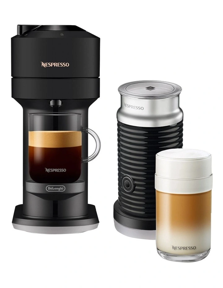 Nespresso Vertuo Next Premium Coffee Machine With Aeroccino Matte Black