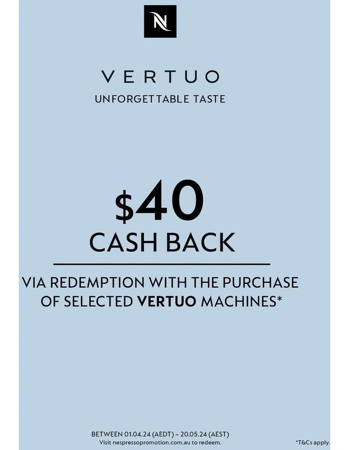 Vertuo Next Premium Coffee Machine With Aeroccino Matte Black ENV120BMAE image 6