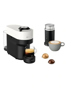 Vertuo Pop Capsule Coffee Machine Bundle BNV150WHT4JAN1  in Coconut White