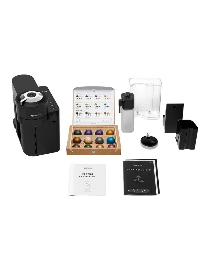 Vertuo Lattissima Capsule Coffee Machine ENV300B in Black image 5