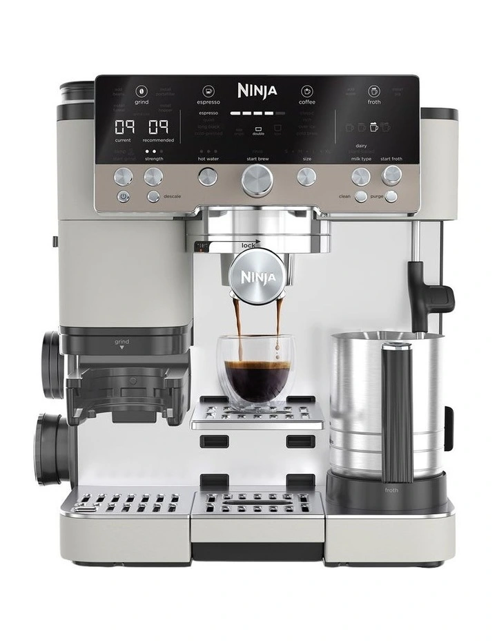 Luxe Cafe Manual Espresso Machine in Oat Milk ES601WHANZ image 1