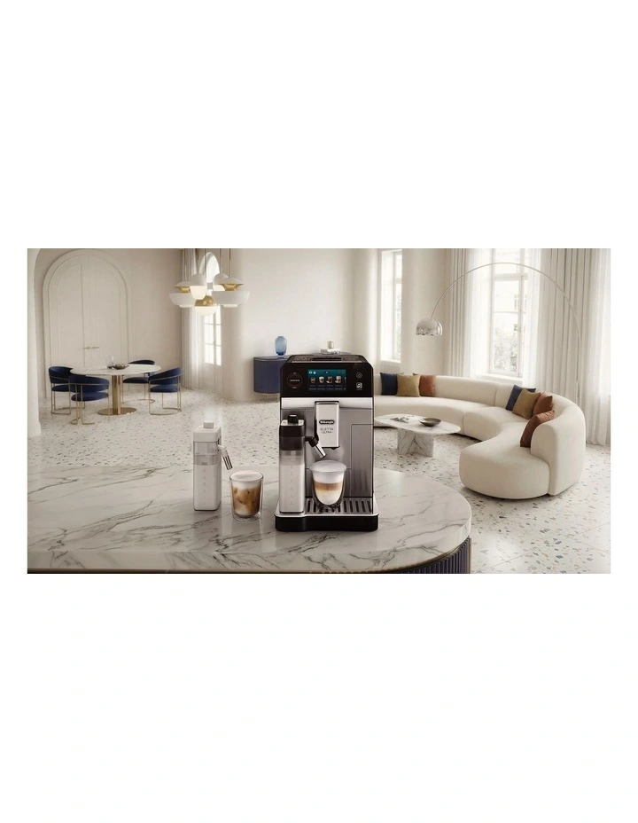 Eletta Ultra Fully Automatic Coffee Machine in Brushed Metal Front image 5