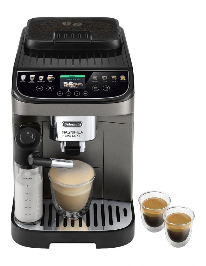 Magnifica Evo Next Fully Automatic Coffee Machine in Titanium ECAM31080TB image 1
