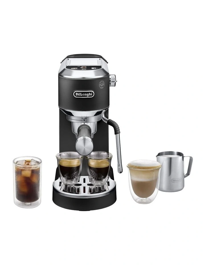 Dedica Duo With Cold Brew Manual Coffee Machine EC890BK in Black image 2