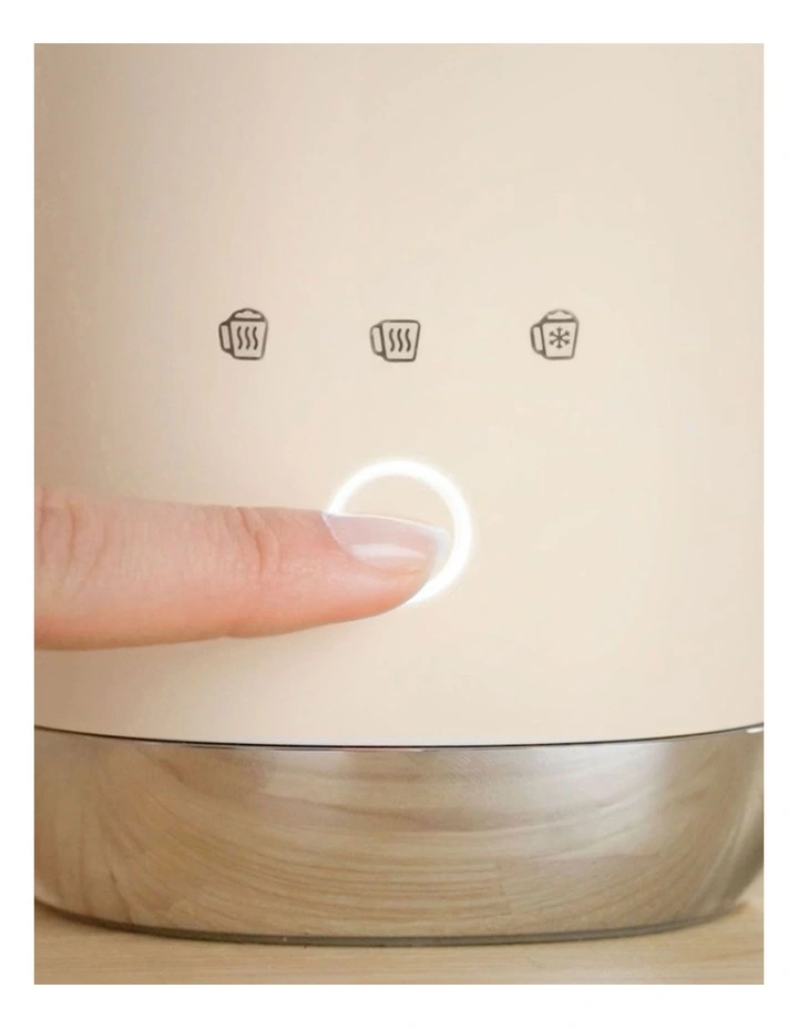 50's Style Retro Mini Milk Frother in White MFF02WHAU image 7